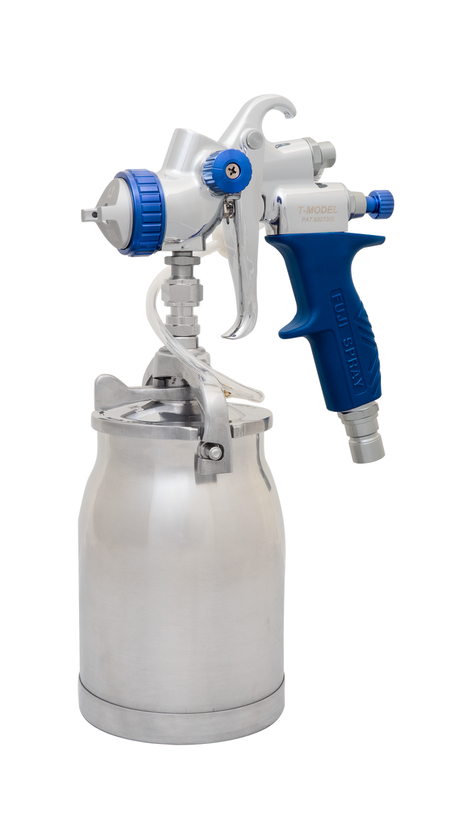 Fuji T70 bottom feed HVLP spray gun with 1 quart cup