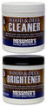 Messmer's Wood & Deck Cleaner (Part A) and Brightener (Part B) jars